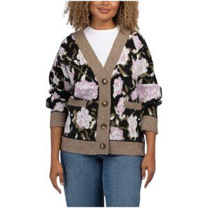 GEMMA+ JANE Floral Jacquard Cozy Cardigan